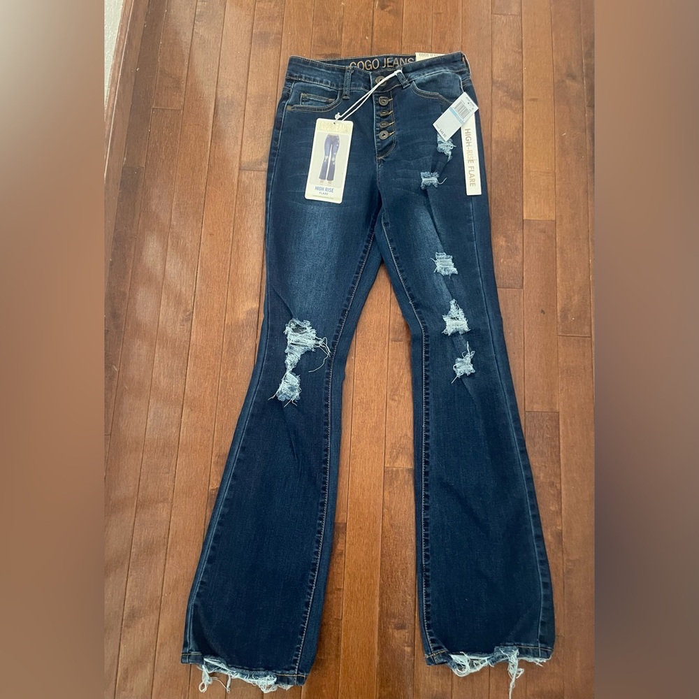High-Rise  Gogo Jeans - Dark Blue
